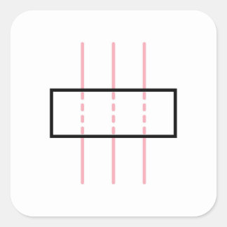 Sticker Carré confiance et honnêteté en rose