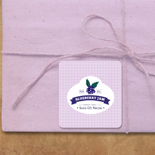 Sticker Carré ・ confiture de bleuets do-it-yourself canne person