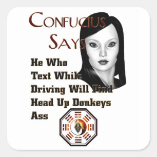 Sticker Carré Confucius Dit