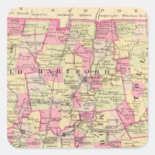 Sticker Carré Connecticut 12