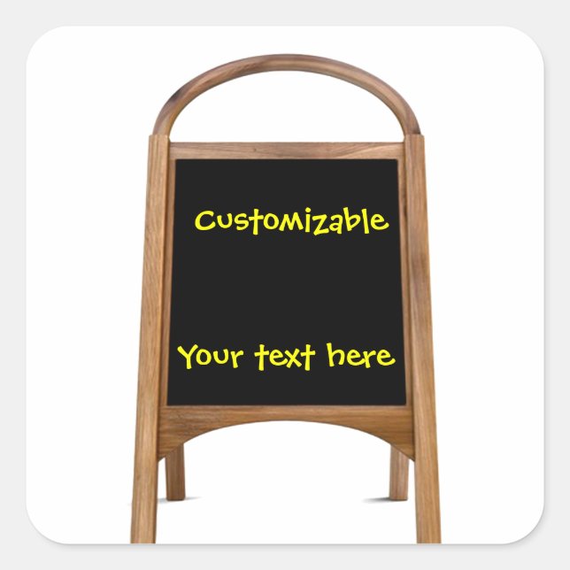 Sticker Carré Conseil sandwich en bois (Devant)