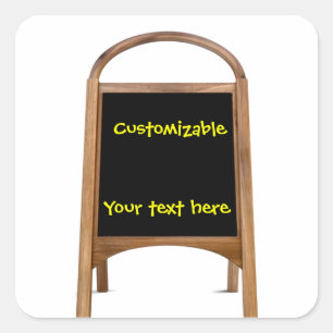 Sticker Carré Conseil sandwich en bois