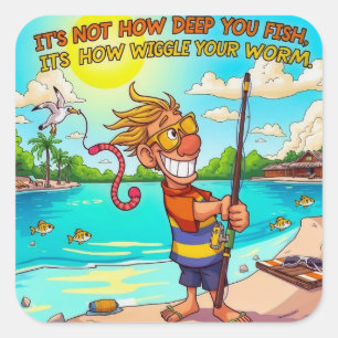 Sticker Carré Conseils pour une expérience de pêche amusante