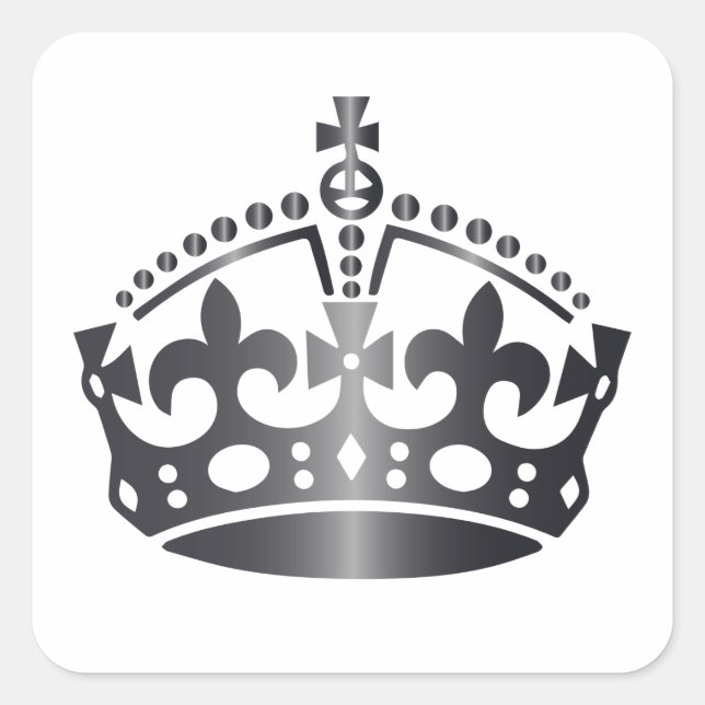 Sticker Carré Conserver la couronne carbone calme - Changer d'ar (Devant)