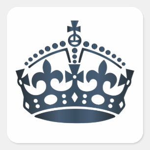 Sticker Carré Conserver la couronne carbone calme - Changer d'ar