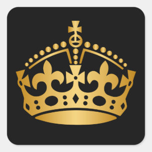 Sticker Carré Conserver la couronne d'or calme - Changer d'arriè