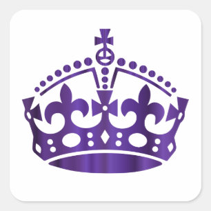 Sticker Carré Conserver la couronne violette calme - Changer d'a