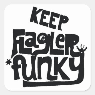 Sticker Carré Conserver l'autocollant Flagler Funky
