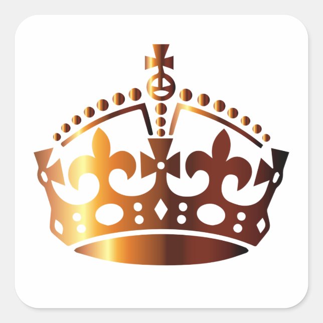 Sticker Carré Conserver le calme Cooper Couronne - Changer d'arr (Devant)