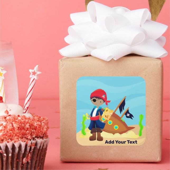 Sticker Carré Conserver ou concevoir votre propre - bouton carré (Fête)