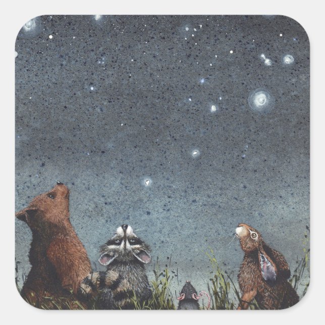 Sticker Carré Constellations (Devant)