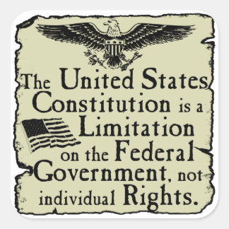 Sticker Carré Constitution des États-Unis
