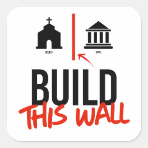 Sticker Carré Construire ce mur
