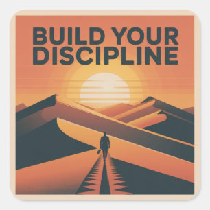 Sticker Carré Construisez Votre Discipline