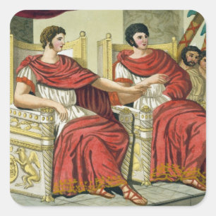 Sticker Carré Consuls romains, de "L'Antica Roma", 1825 (couleur