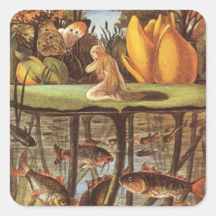 Sticker Carré Conte de fées vintage Thumbelina, Eleanor Vere Boy