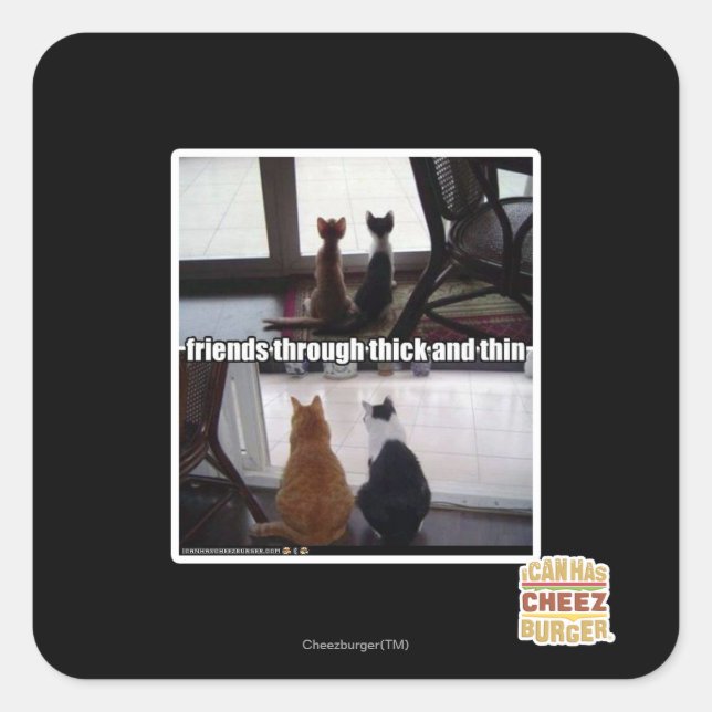 Sticker Carré Contre vent et marée (Devant)