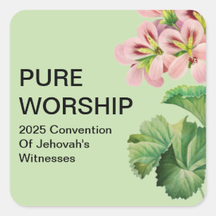Sticker Carré Convention Pure Worship 2025   Balises cadeaux JW