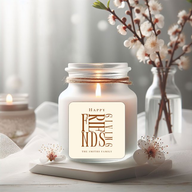 Sticker Carré Convivialité moderne automne élégant (Créateur téléchargé)