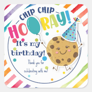 Sticker Carré cookie Anniversaire cadeau de faveur vous êtes le 
