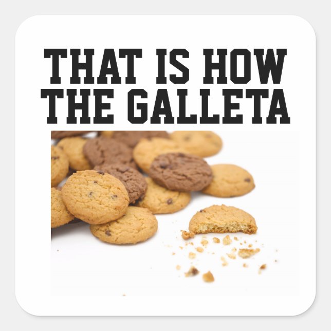 Sticker Carré Cookie Crumble Spanglish (Devant)