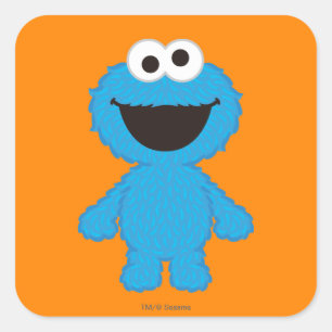 Sticker Carré Cookie Monster Laine Style