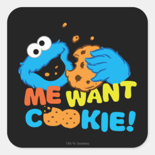 Sticker Carré Cookie Wants Cookie