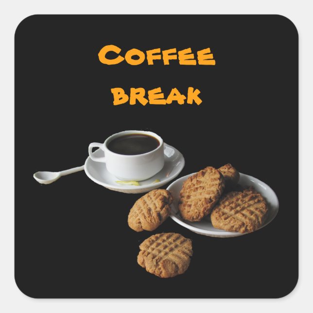 Sticker Carré Cookies au beurre d'arachide (Devant)