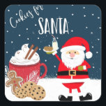 Sticker Carré Cookies de Noël pour le lait père Noël Christmas E<br><div class="desc">designed by the Arty Apples Limited. Great to remember what we all went through en 2020</div>