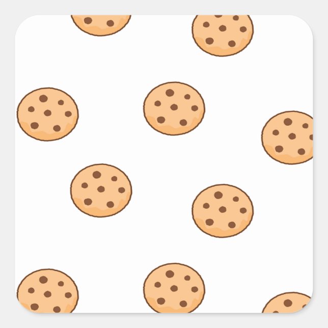 Sticker Carré cookies sur blanc (Devant)