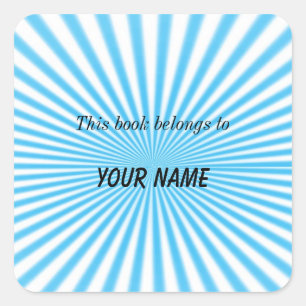 Sticker Carré cool bleu starbust