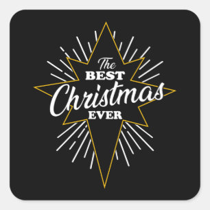 Sticker Carré Cool de Noël - L'idée amusante du cadeau du Père N