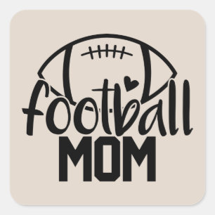 Sticker Carré cool football sport maman mot art