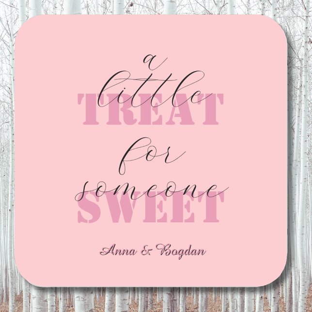 Sticker Carré Cool Un Petit Traitement Pour Quelqu'Un Sweet Vlen (Créateur téléchargé)