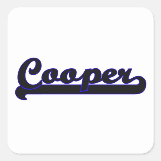 Sticker Carré Cooper Classic Job Design (Devant)