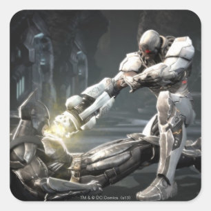 Sticker Carré Copie d'écran : Batman contre le cyborg