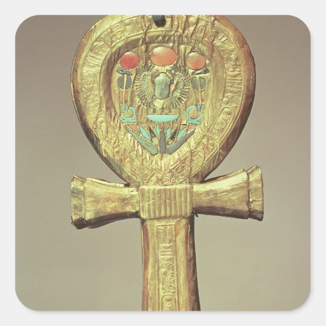 Sticker Carré Coque miroir sous forme de cheville (Devant)