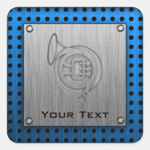 Sticker Carré Cor de harmonie balayé de métal-regard