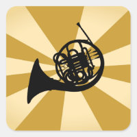 Cor d'harmonie en cuivre doré avec éclat de soleil