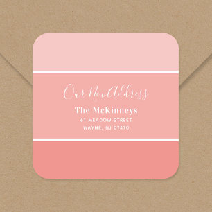 Sticker Carré Corail Paint Swatch Nouvelle adresse