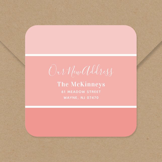 Sticker Carré Corail Paint Swatch Nouvelle adresse (Créateur téléchargé)