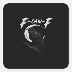 Sticker Carré Corbeau Drôle Essentiel Créatif Décontracté