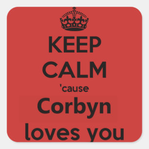 Sticker Carré Corbyn vous aime