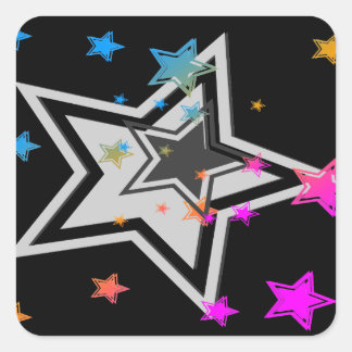 Sticker Carré Corey Tiger 80s Stars Vintage