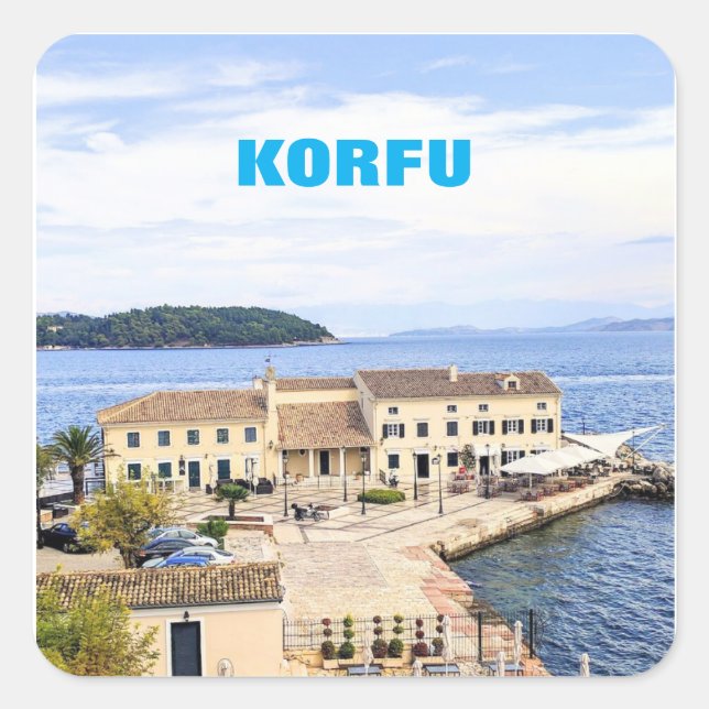 Sticker Carré Corfou (Devant)