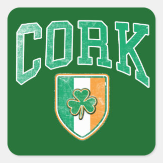 Sticker Carré CORK Irlande