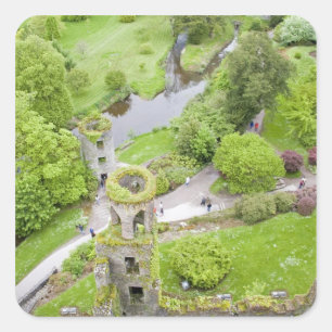 Sticker Carré Cork, Irlande. Le célèbre château de Blarney