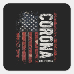 Sticker Carré Corona Californie