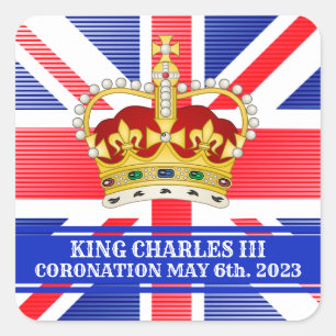 Sticker Carré Coronation du roi Charles III