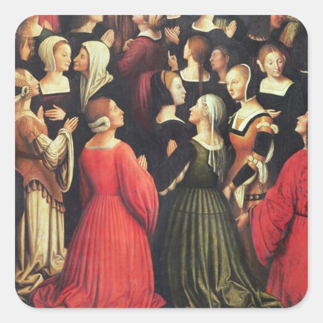 Sticker Carré Coronation of the Virgin, 1513 (oil on panel) (Devant)
